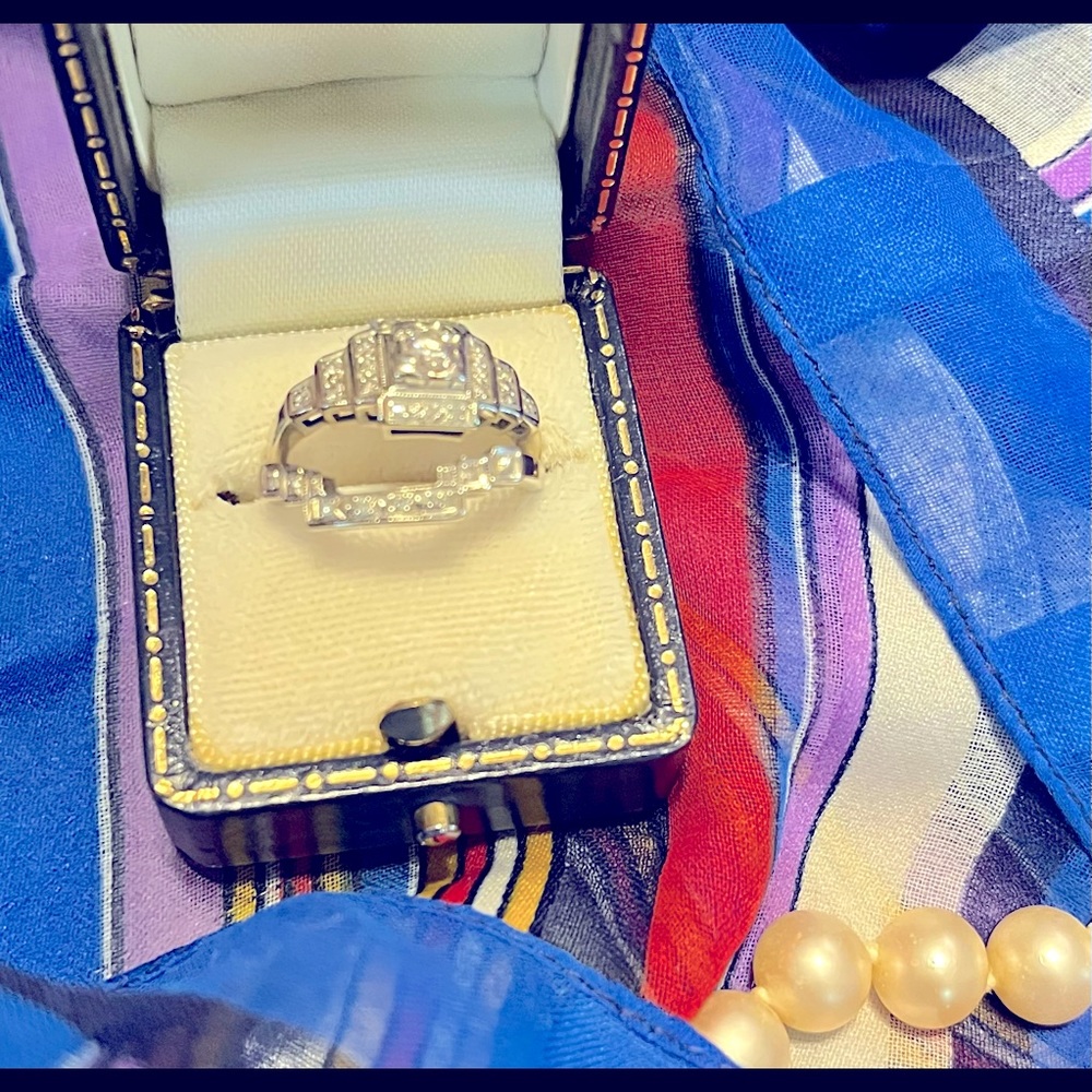 Estate ring set. Matched Perfection. Art Deco 1930s.